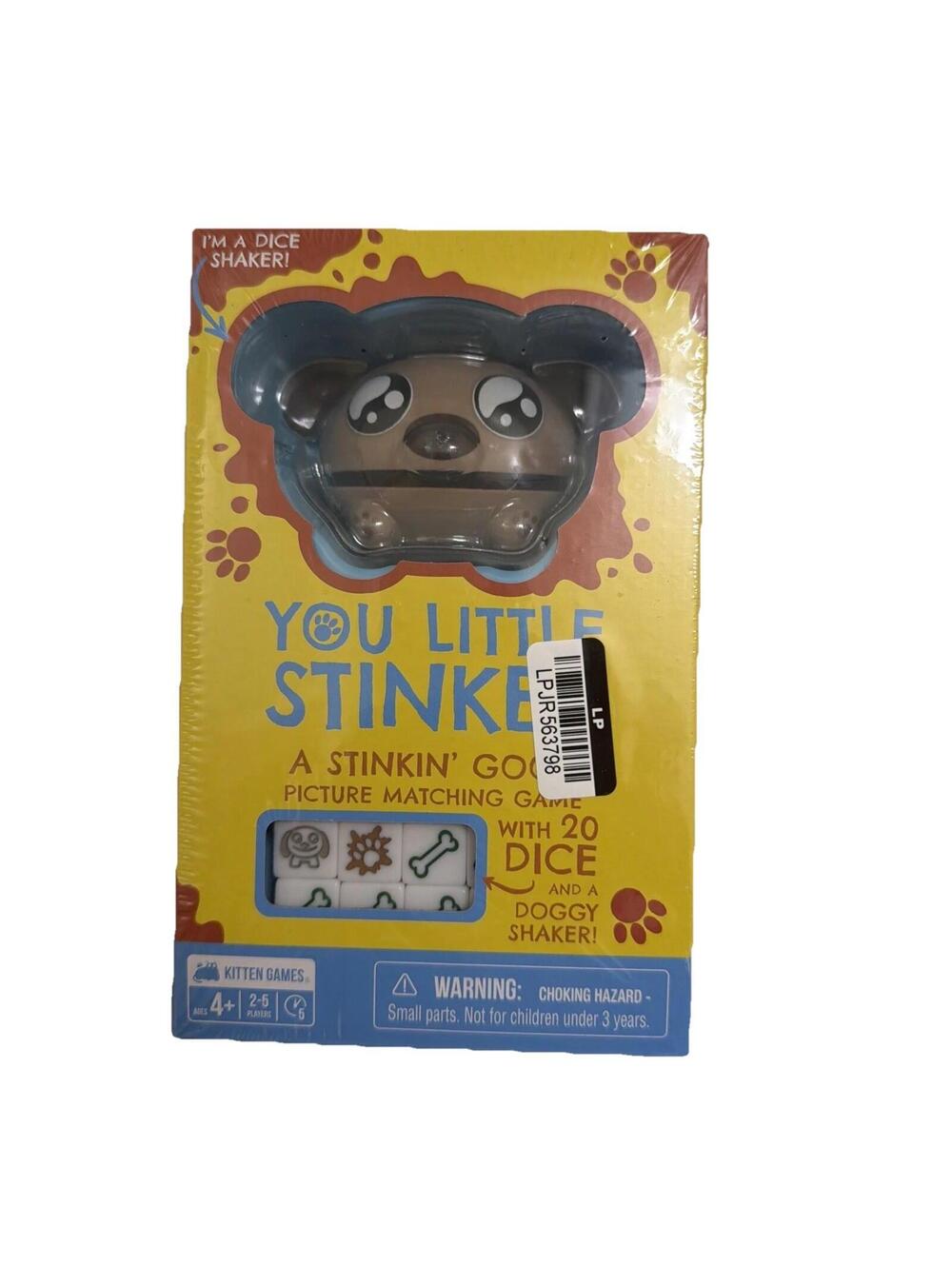 You Little Stinker Matching Dice Game Ages 4+ 2-5 Players w/ Doggy Shaker NEW